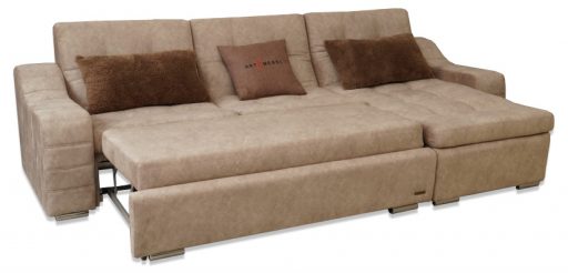 Угловой диван Соня-10 с оттоманкой с подлокотниками