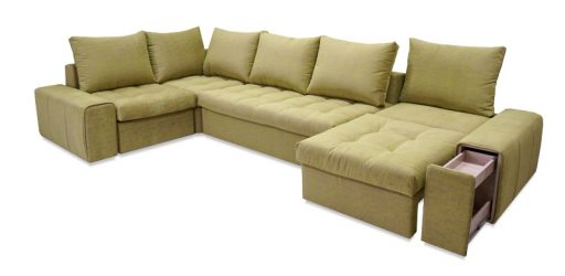 Модульный диван «Дублин» с ящиками и баром