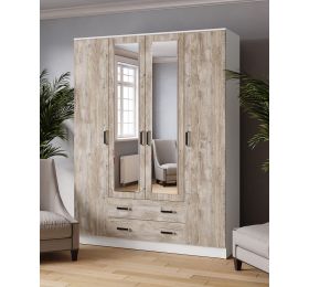 4х-створчатый Шкаф 1,6 «Лагуна» с зеркалом 4х-створчатый Шкаф 1,6 «Лагуна» с зеркалом